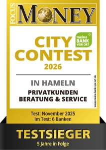 Focus Money City Contest Privatkundenberatung 5 Jahre in Folge